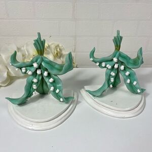 Silvestri Hand Crafted Flower Bookends 7inch